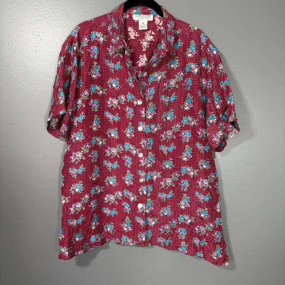 O'Kief & O'Kief Collection 100% Silk Vintage 1980s Button Up Shirt - Size Medium - Picture 1 of 5